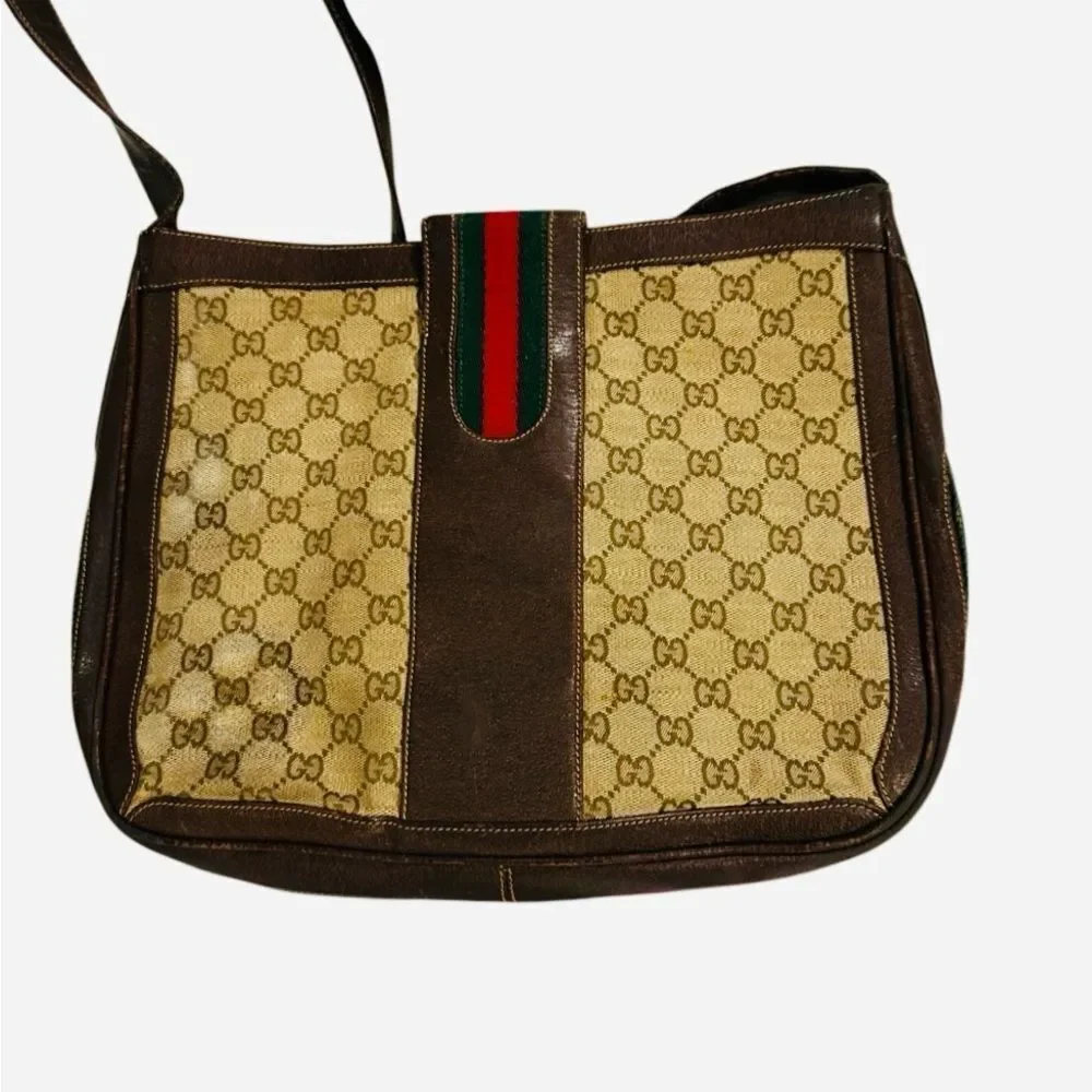 Gucci Brown and Gold Shoulder Bag - Picture 5 of 15